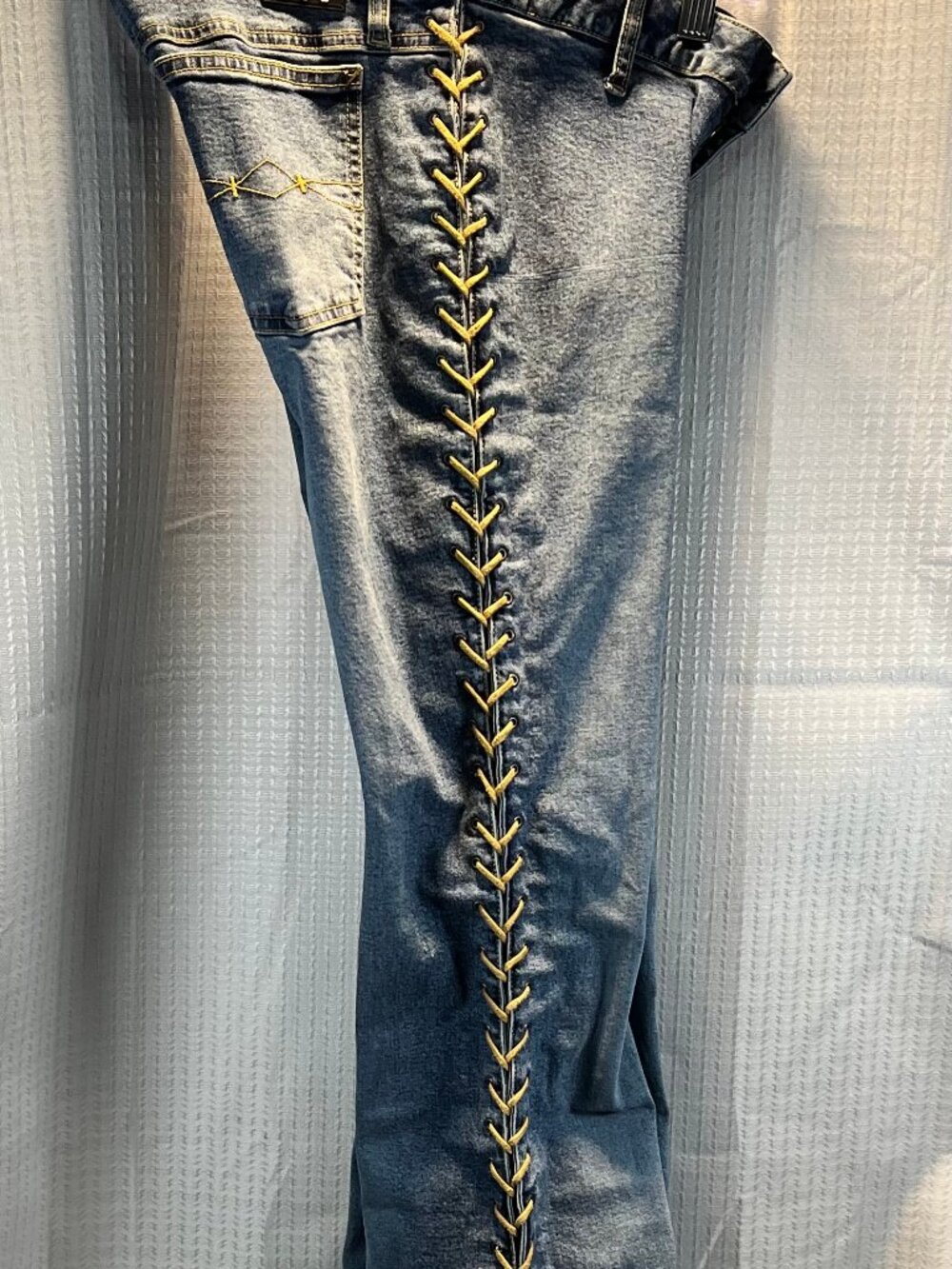 RARE Vintage Y2K Mudd Yo! Side Lace-Up Jeans size 9 - Picture 2 of 14